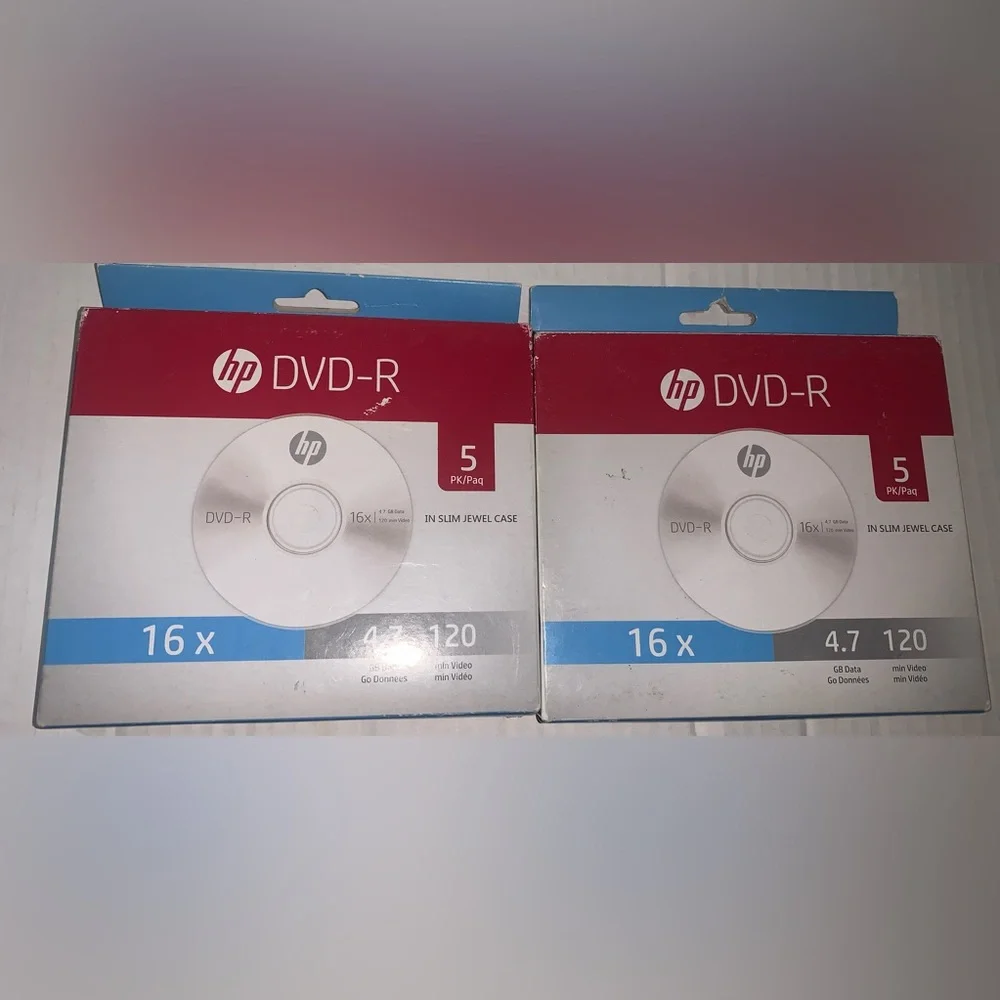 HP DVD-R 16x 4.7GB 5 Pack Red and Blue